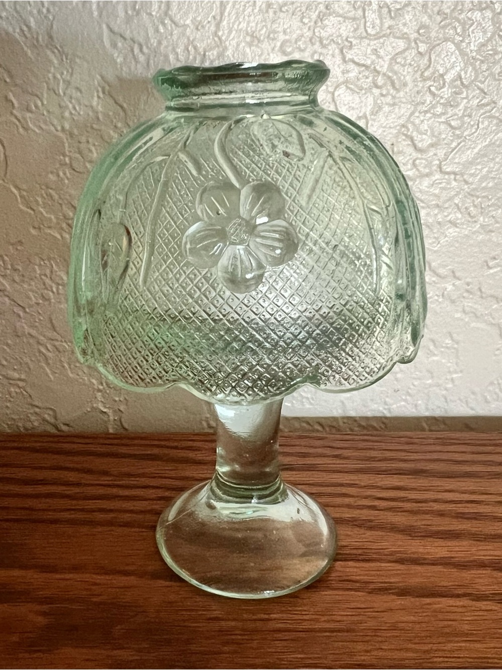 Vintage House of Lloyd Mint Green Glass Fairy Lamp - Picture 5 of 10